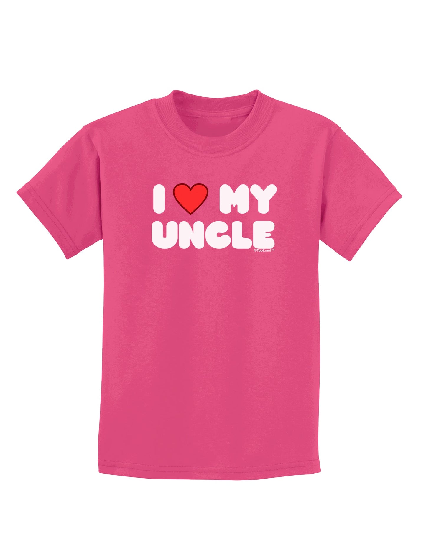 I Heart My Uncle Childrens Dark T-Shirt by TooLoud-Childrens T-Shirt-TooLoud-Sangria-X-Small-Davson Sales