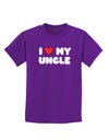 I Heart My Uncle Childrens Dark T-Shirt by TooLoud-Childrens T-Shirt-TooLoud-Purple-X-Small-Davson Sales