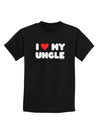 I Heart My Uncle Childrens Dark T-Shirt by TooLoud-Childrens T-Shirt-TooLoud-Black-X-Small-Davson Sales