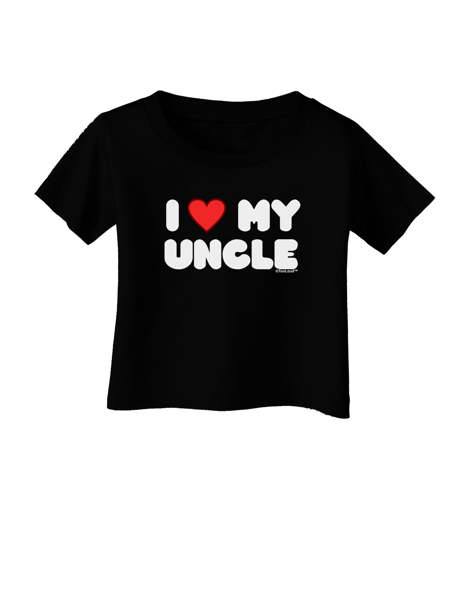 I Heart My Uncle Infant T-Shirt Dark by TooLoud-Infant T-Shirt-TooLoud-Black-06-Months-Davson Sales