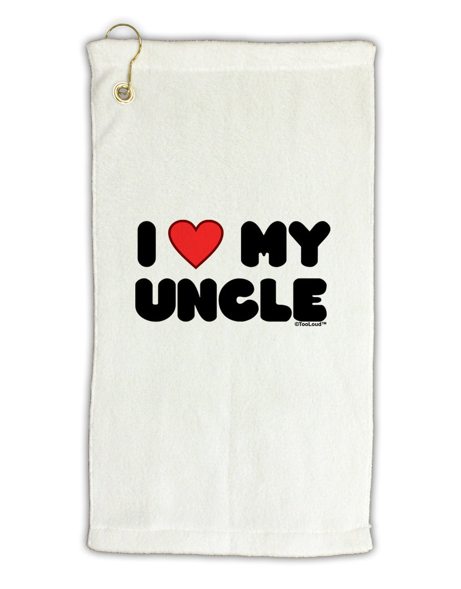 I Heart My Uncle Micro Terry Gromet Golf Towel 16 x 25 inch by TooLoud-Golf Towel-TooLoud-White-Davson Sales