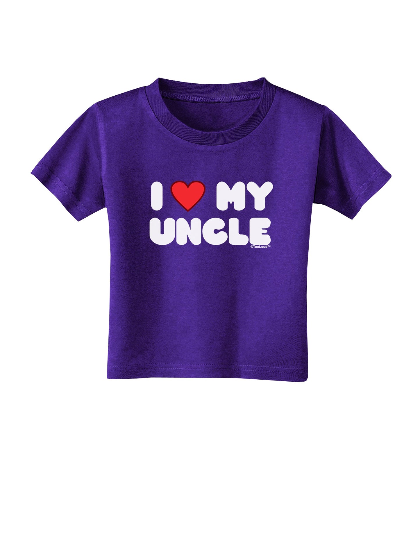 I Heart My Uncle Toddler T-Shirt Dark by TooLoud-Toddler T-Shirt-TooLoud-Purple-2T-Davson Sales