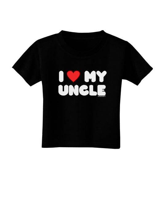 I Heart My Uncle Toddler T-Shirt Dark by TooLoud-Toddler T-Shirt-TooLoud-Black-2T-Davson Sales