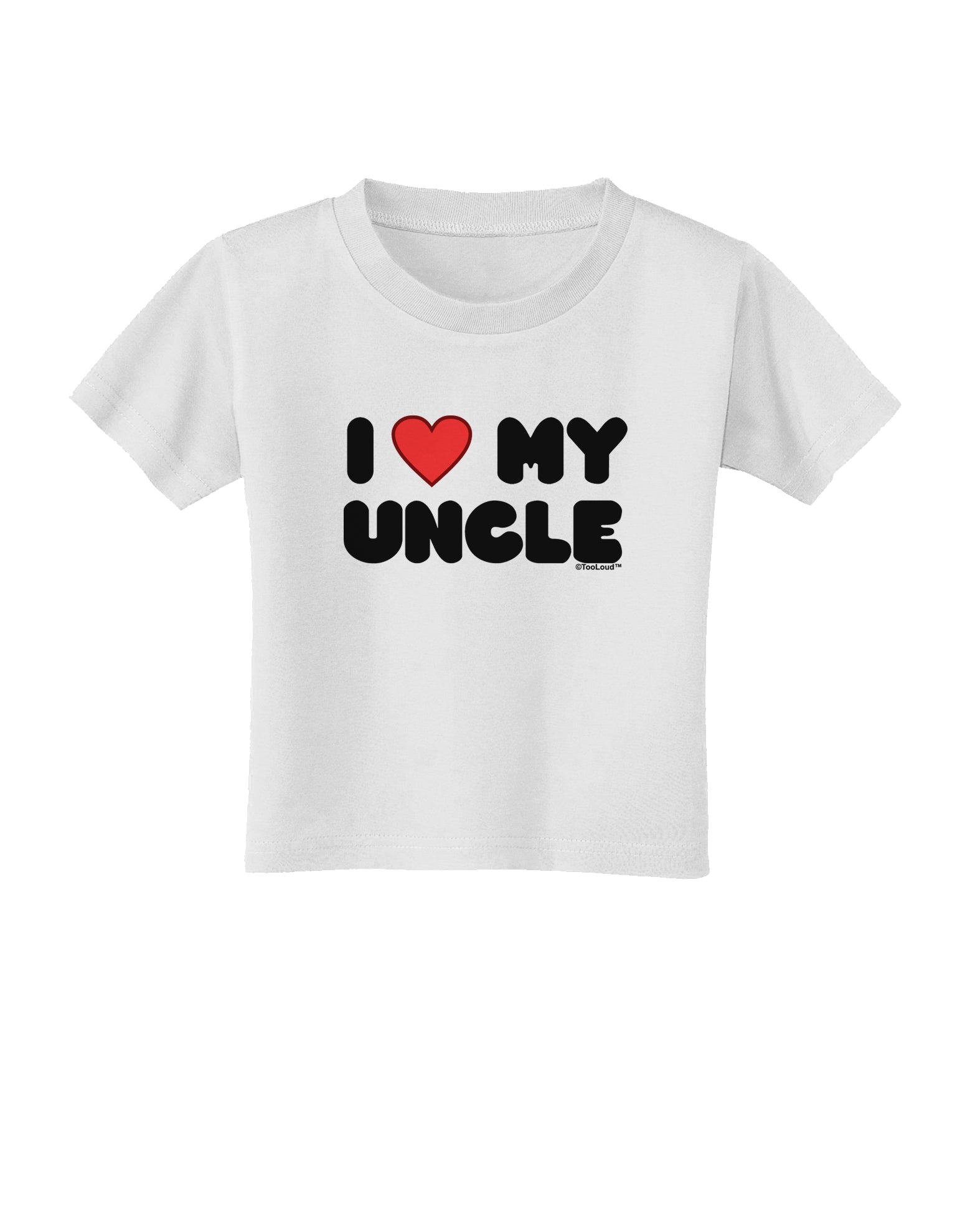 I Heart My Uncle Toddler T-Shirt by TooLoud-Toddler T-Shirt-TooLoud-White-2T-Davson Sales