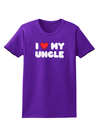 I Heart My Uncle Womens Dark T-Shirt by TooLoud-Womens T-Shirt-TooLoud-Purple-X-Small-Davson Sales