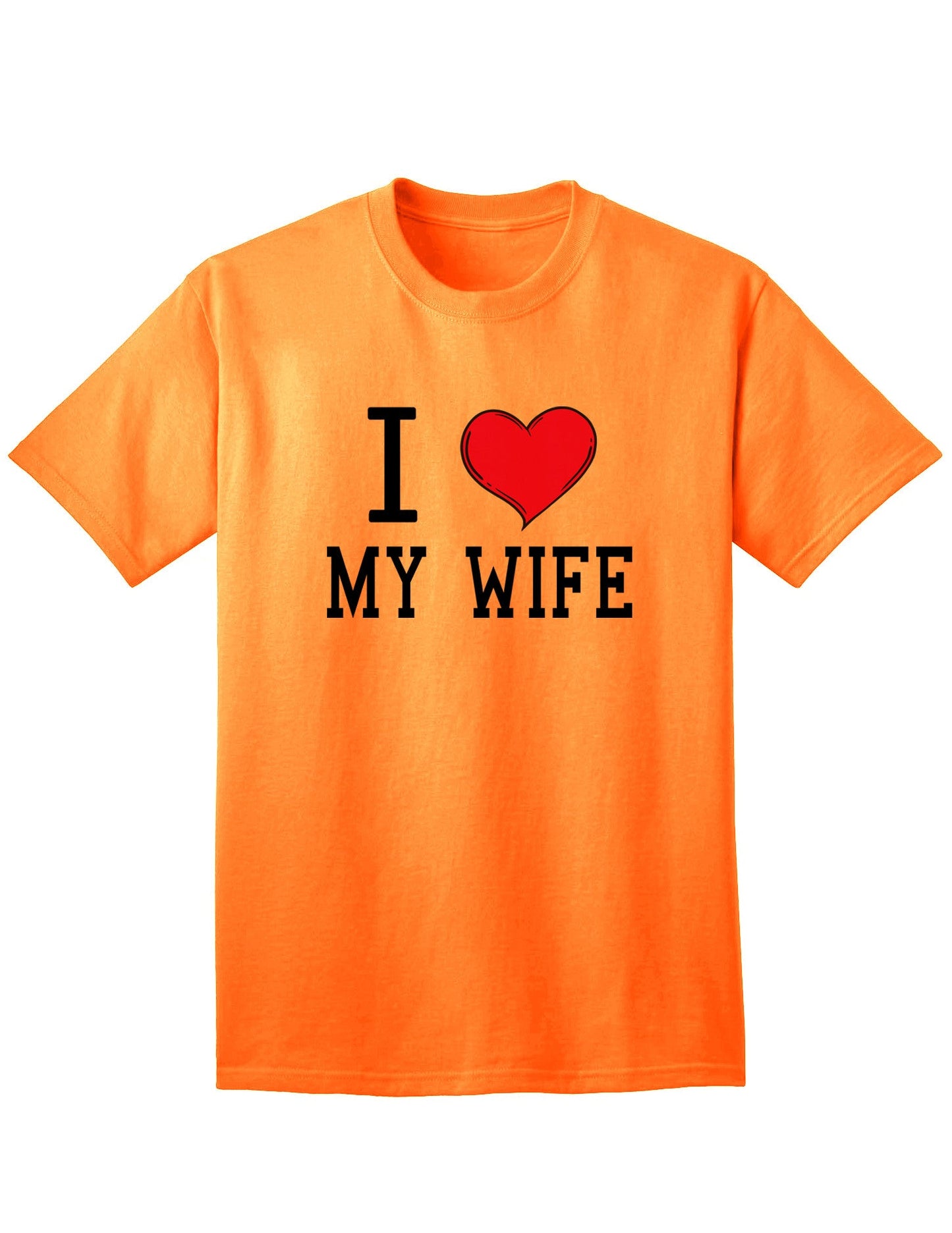 I Heart My Wife Adult Mens and Womens T-Shirt-Womens T-Shirt-TooLoud-Neon Orange-Small-Davson Sales