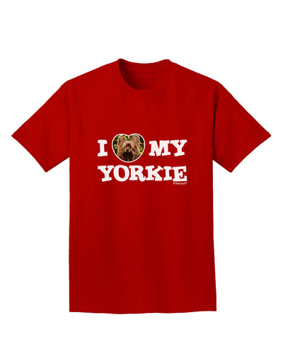 I Heart My Yorkie Adult Dark T-Shirt by TooLoud-Mens T-Shirt-TooLoud-Red-Small-Davson Sales