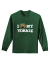 I Heart My Yorkie Adult Long Sleeve Dark T-Shirt by TooLoud-TooLoud-Dark-Green-Small-Davson Sales