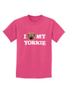 I Heart My Yorkie Childrens Dark T-Shirt by TooLoud-Childrens T-Shirt-TooLoud-Sangria-X-Small-Davson Sales