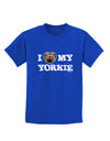 I Heart My Yorkie Childrens Dark T-Shirt by TooLoud-Childrens T-Shirt-TooLoud-Royal-Blue-X-Small-Davson Sales