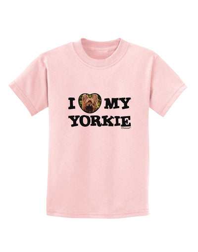 I Heart My Yorkie Childrens T-Shirt by TooLoud-Childrens T-Shirt-TooLoud-PalePink-X-Small-Davson Sales