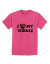 I Heart My Yorkie Childrens T-Shirt by TooLoud-Childrens T-Shirt-TooLoud-Sangria-X-Small-Davson Sales