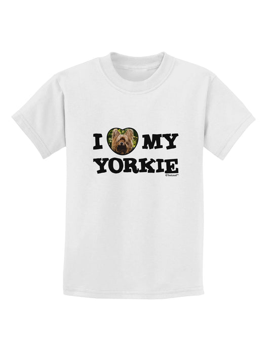 I Heart My Yorkie Childrens T-Shirt by TooLoud-Childrens T-Shirt-TooLoud-White-X-Small-Davson Sales