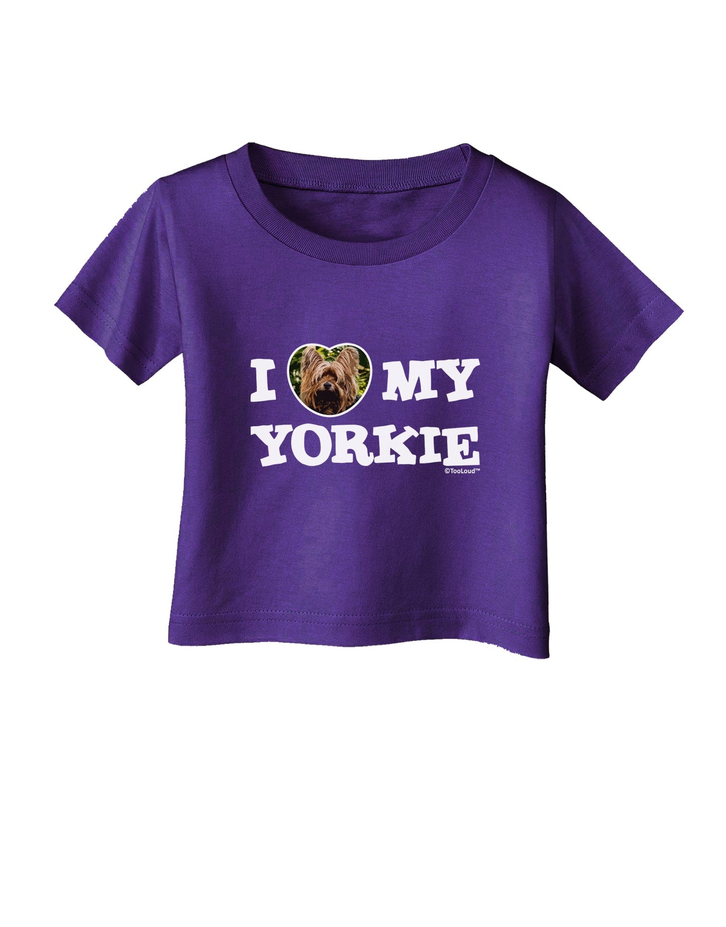 I Heart My Yorkie Infant T-Shirt Dark by TooLoud-Infant T-Shirt-TooLoud-Purple-06-Months-Davson Sales