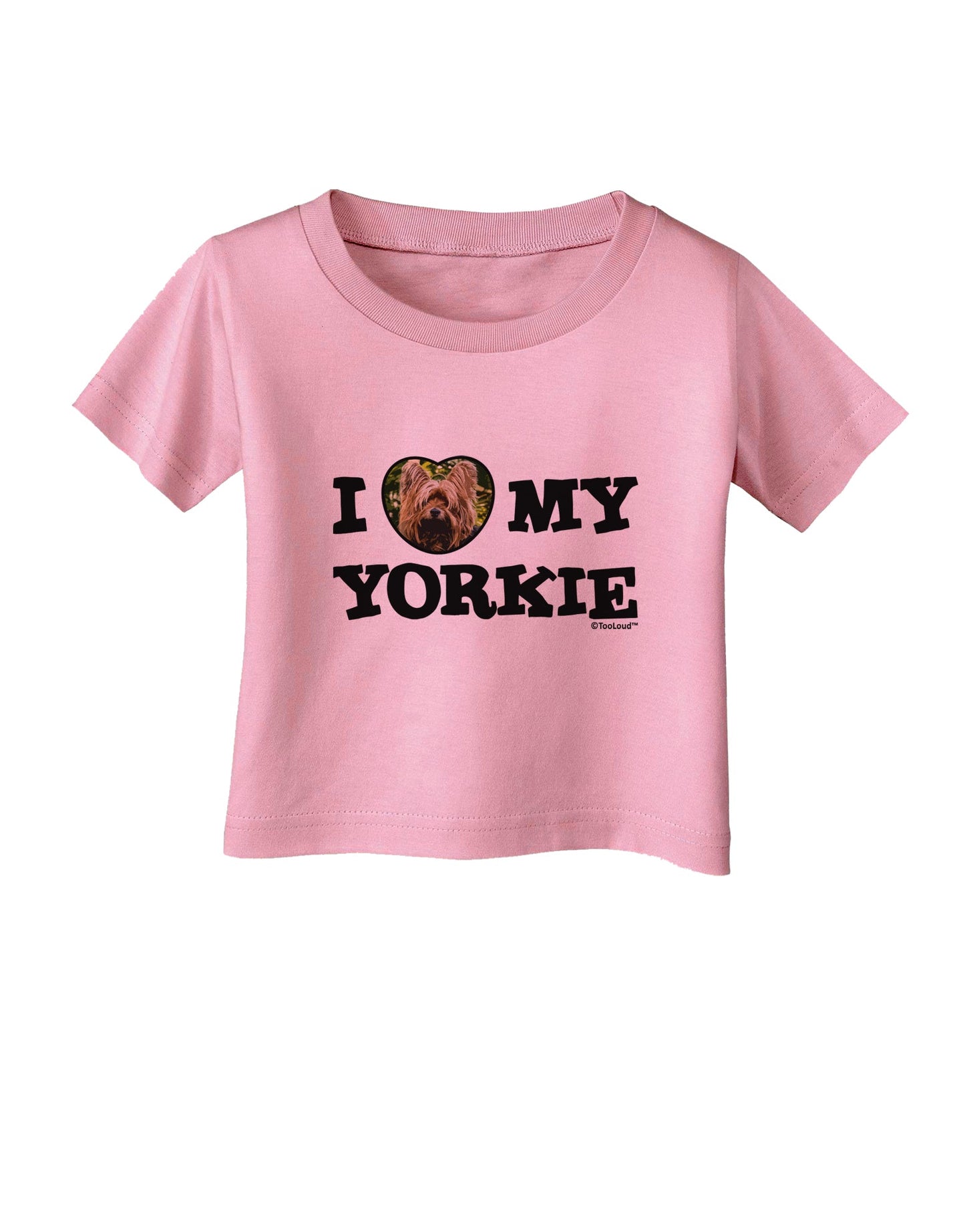 I Heart My Yorkie Infant T-Shirt by TooLoud-Infant T-Shirt-TooLoud-Candy-Pink-06-Months-Davson Sales