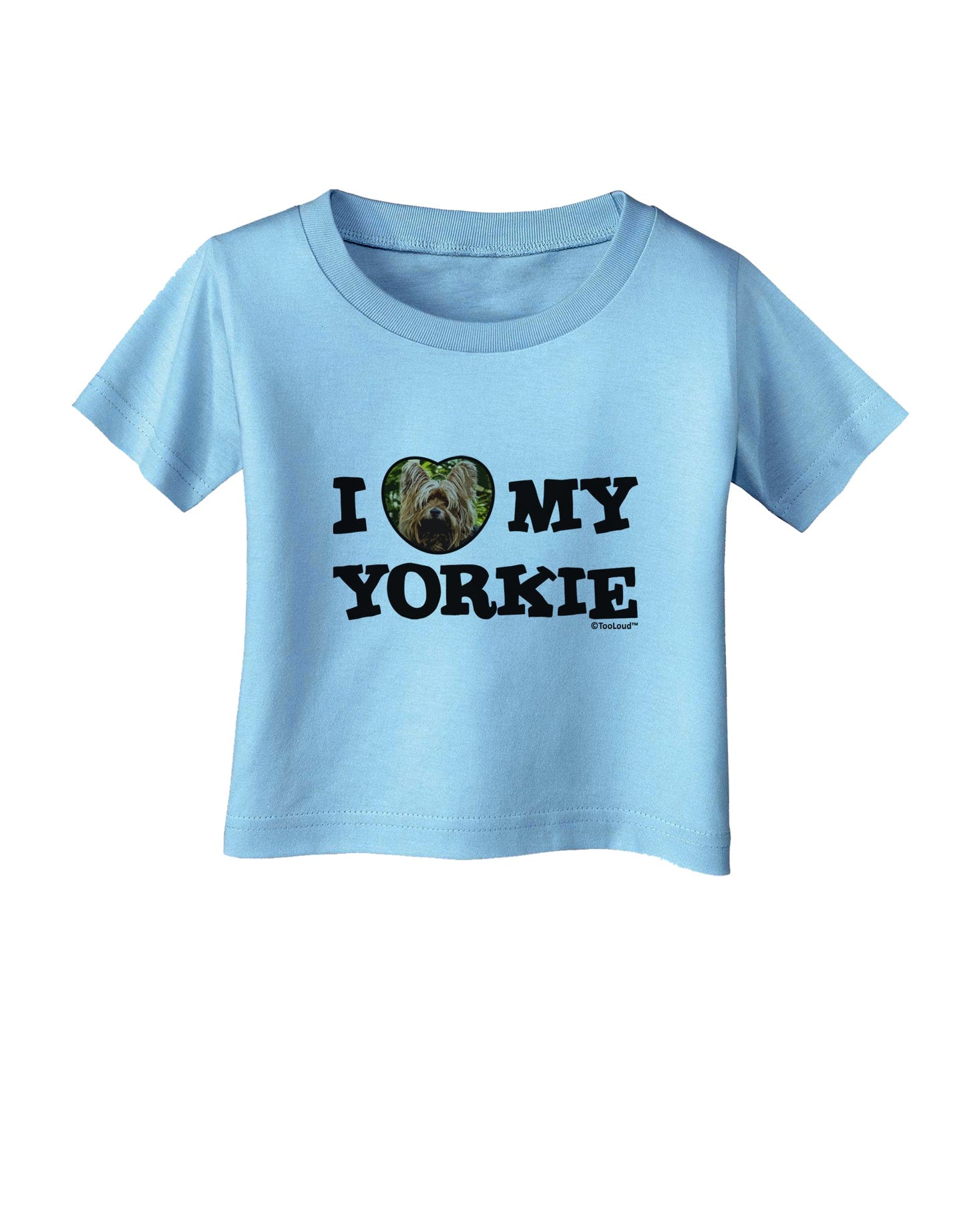 I Heart My Yorkie Infant T-Shirt by TooLoud-Infant T-Shirt-TooLoud-Aquatic-Blue-06-Months-Davson Sales