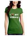 I Heart My Yorkie Juniors Crew Dark T-Shirt by TooLoud-T-Shirts Juniors Tops-TooLoud-Kiwi-Green-Juniors Fitted X-Small-Davson Sales