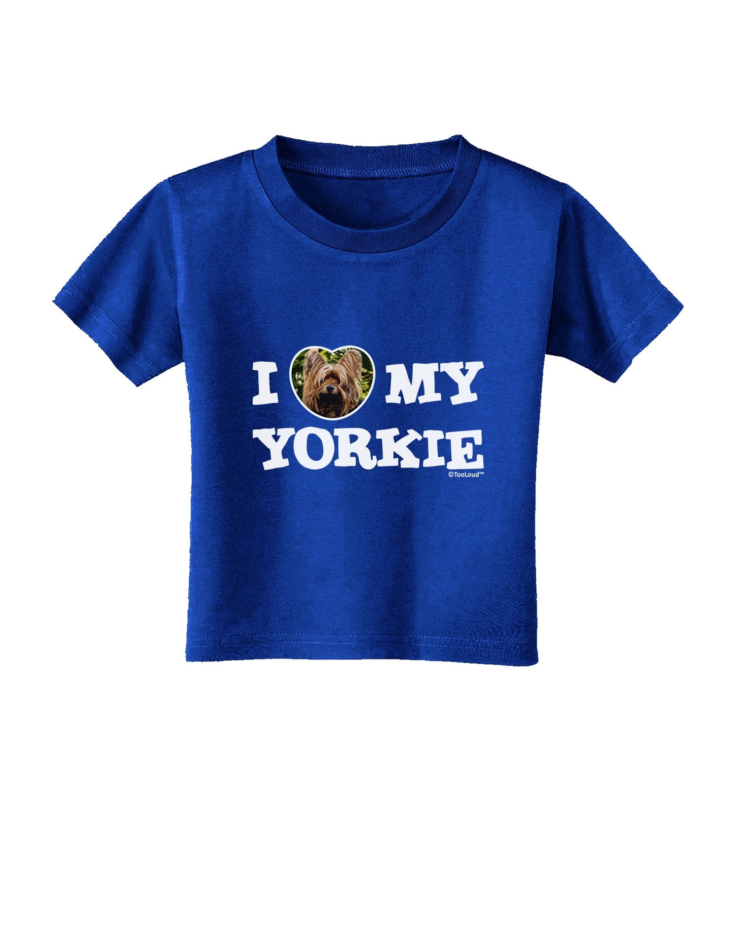 I Heart My Yorkie Toddler T-Shirt Dark by TooLoud-Toddler T-Shirt-TooLoud-Royal-Blue-2T-Davson Sales