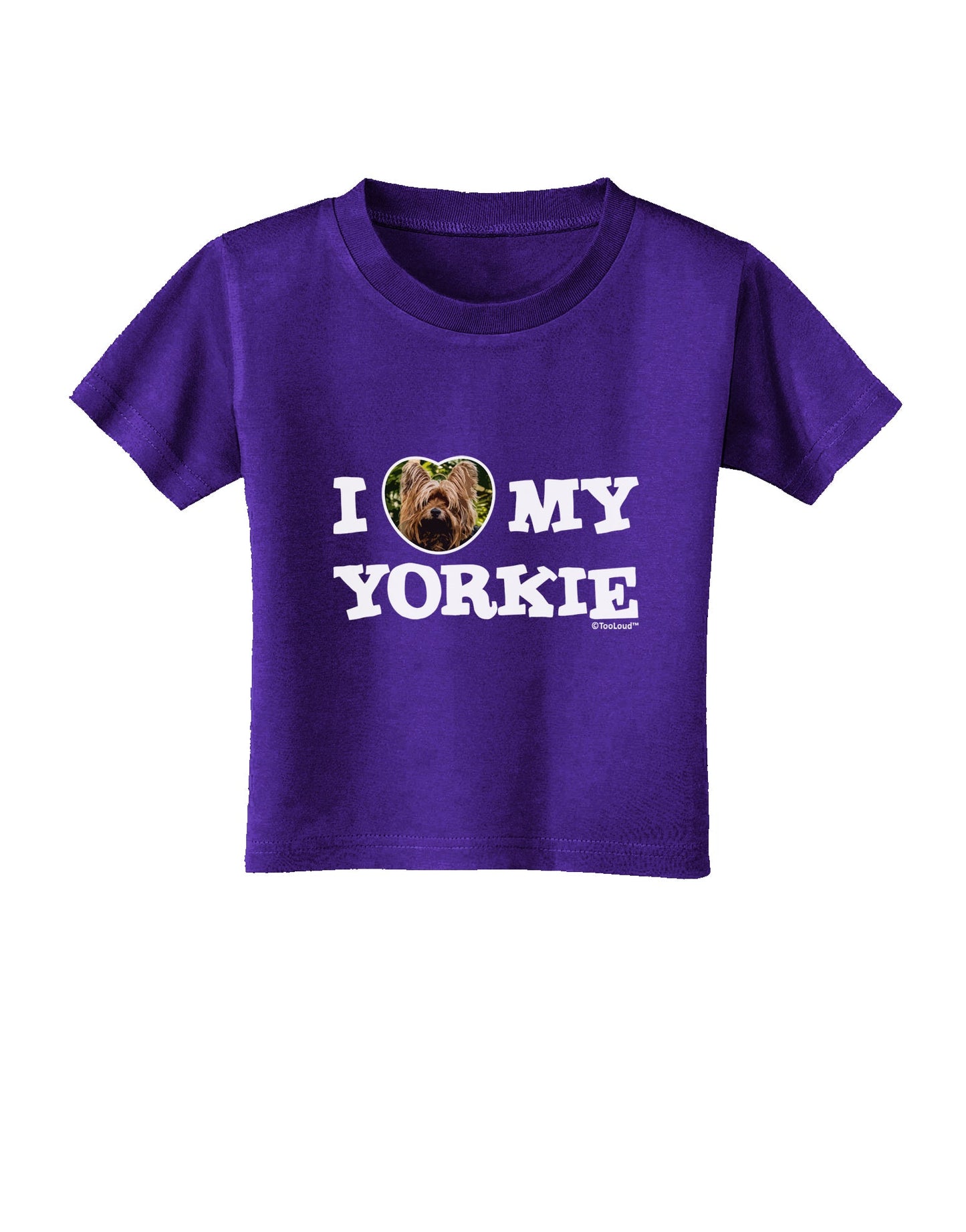 I Heart My Yorkie Toddler T-Shirt Dark by TooLoud-Toddler T-Shirt-TooLoud-Purple-2T-Davson Sales