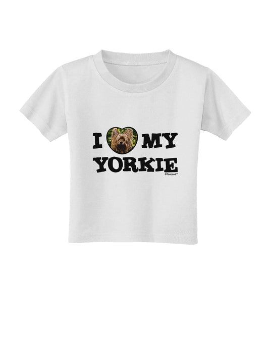 I Heart My Yorkie Toddler T-Shirt by TooLoud-Toddler T-Shirt-TooLoud-White-2T-Davson Sales