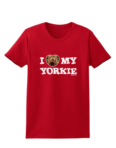 I Heart My Yorkie Womens Dark T-Shirt by TooLoud-Womens T-Shirt-TooLoud-Red-X-Small-Davson Sales