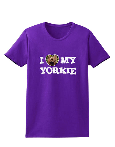 I Heart My Yorkie Womens Dark T-Shirt by TooLoud-Womens T-Shirt-TooLoud-Purple-X-Small-Davson Sales