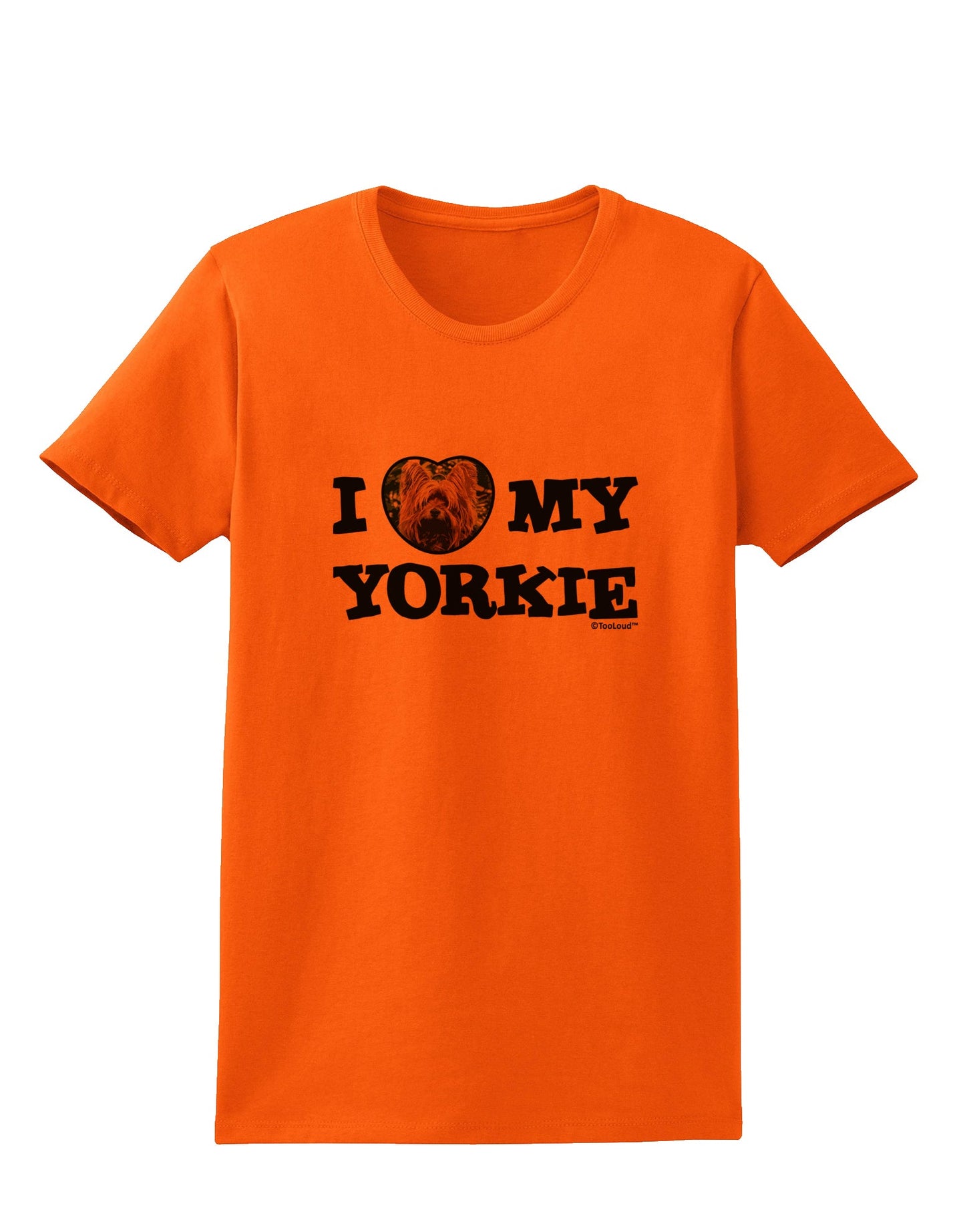 I Heart My Yorkie Womens T-Shirt by TooLoud-Womens T-Shirt-TooLoud-Orange-X-Small-Davson Sales
