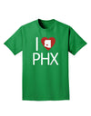 I Heart Phoenix Adult Dark T-Shirt-Mens T-Shirt-TooLoud-Kelly-Green-Small-Davson Sales