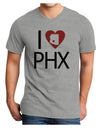 I Heart Phoenix Adult V-Neck T-shirt-Mens V-Neck T-Shirt-TooLoud-HeatherGray-Small-Davson Sales