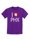 I Heart Phoenix Childrens Dark T-Shirt-Childrens T-Shirt-TooLoud-Purple-X-Small-Davson Sales