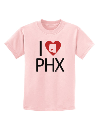 I Heart Phoenix Childrens T-Shirt-Childrens T-Shirt-TooLoud-PalePink-X-Small-Davson Sales