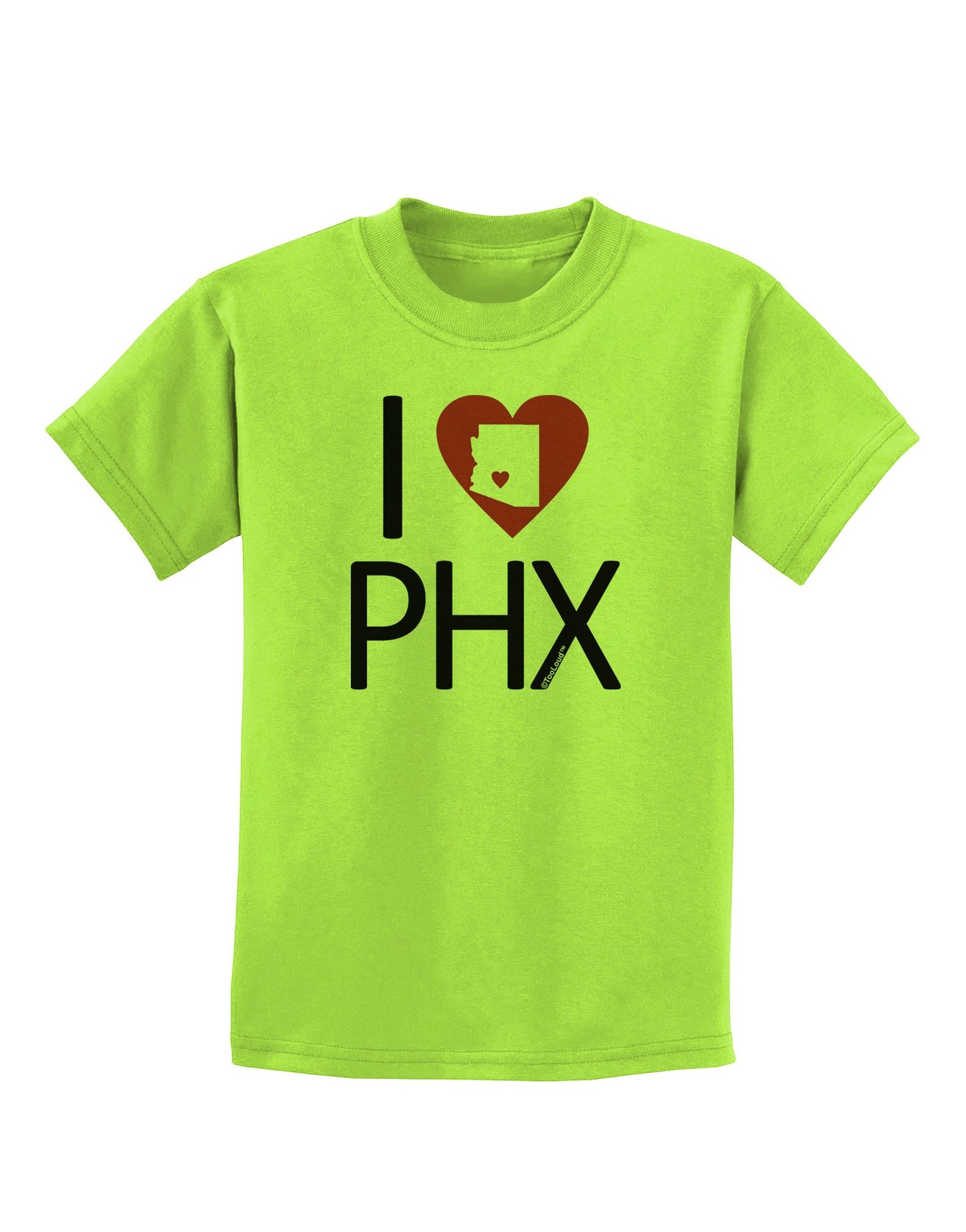 I Heart Phoenix Childrens T-Shirt-Childrens T-Shirt-TooLoud-Lime-Green-X-Small-Davson Sales