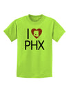 I Heart Phoenix Childrens T-Shirt-Childrens T-Shirt-TooLoud-Lime-Green-X-Small-Davson Sales