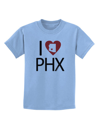 I Heart Phoenix Childrens T-Shirt-Childrens T-Shirt-TooLoud-Light-Blue-X-Small-Davson Sales