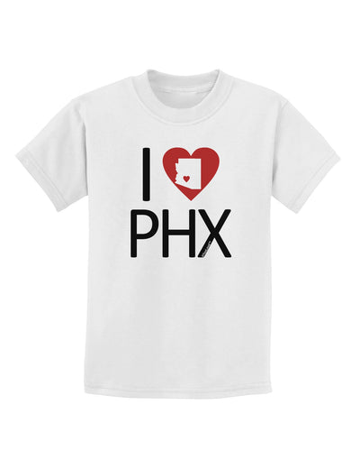 I Heart Phoenix Childrens T-Shirt-Childrens T-Shirt-TooLoud-White-X-Small-Davson Sales