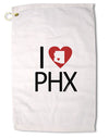 I Heart Phoenix Premium Cotton Golf Towel - 16 x 25 inch-Golf Towel-TooLoud-16x25"-Davson Sales