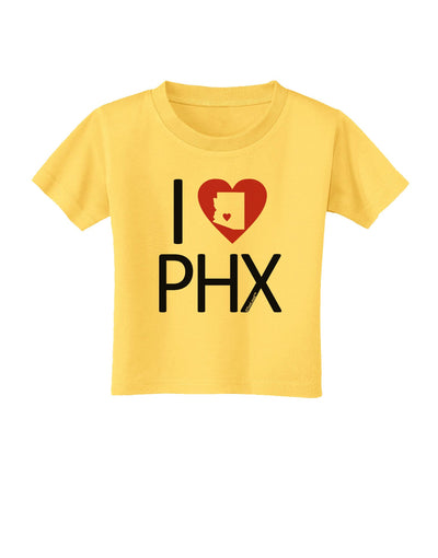 I Heart Phoenix Toddler T-Shirt-Toddler T-Shirt-TooLoud-Yellow-2T-Davson Sales