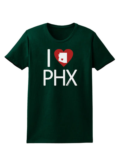 I Heart Phoenix Womens Dark T-Shirt-Womens T-Shirt-TooLoud-Forest-Green-Small-Davson Sales