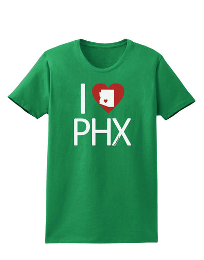 I Heart Phoenix Womens Dark T-Shirt-Womens T-Shirt-TooLoud-Kelly-Green-X-Small-Davson Sales