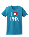 I Heart Phoenix Womens Dark T-Shirt-Womens T-Shirt-TooLoud-Turquoise-X-Small-Davson Sales