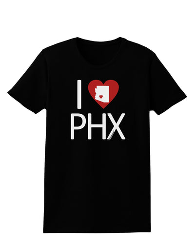 I Heart Phoenix Womens Dark T-Shirt-Womens T-Shirt-TooLoud-Black-X-Small-Davson Sales