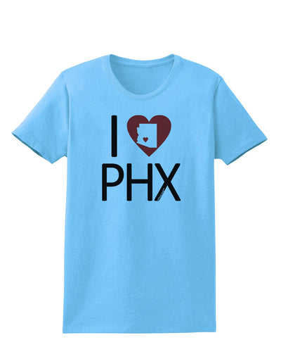 I Heart Phoenix Womens T-Shirt-Womens T-Shirt-TooLoud-Aquatic-Blue-X-Small-Davson Sales