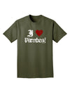 I Heart Pirates Adult Dark T-Shirt-Mens T-Shirt-TooLoud-Military-Green-Small-Davson Sales