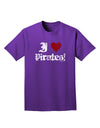 I Heart Pirates Adult Dark T-Shirt-Mens T-Shirt-TooLoud-Purple-Small-Davson Sales