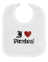 I Heart Pirates Baby Bib