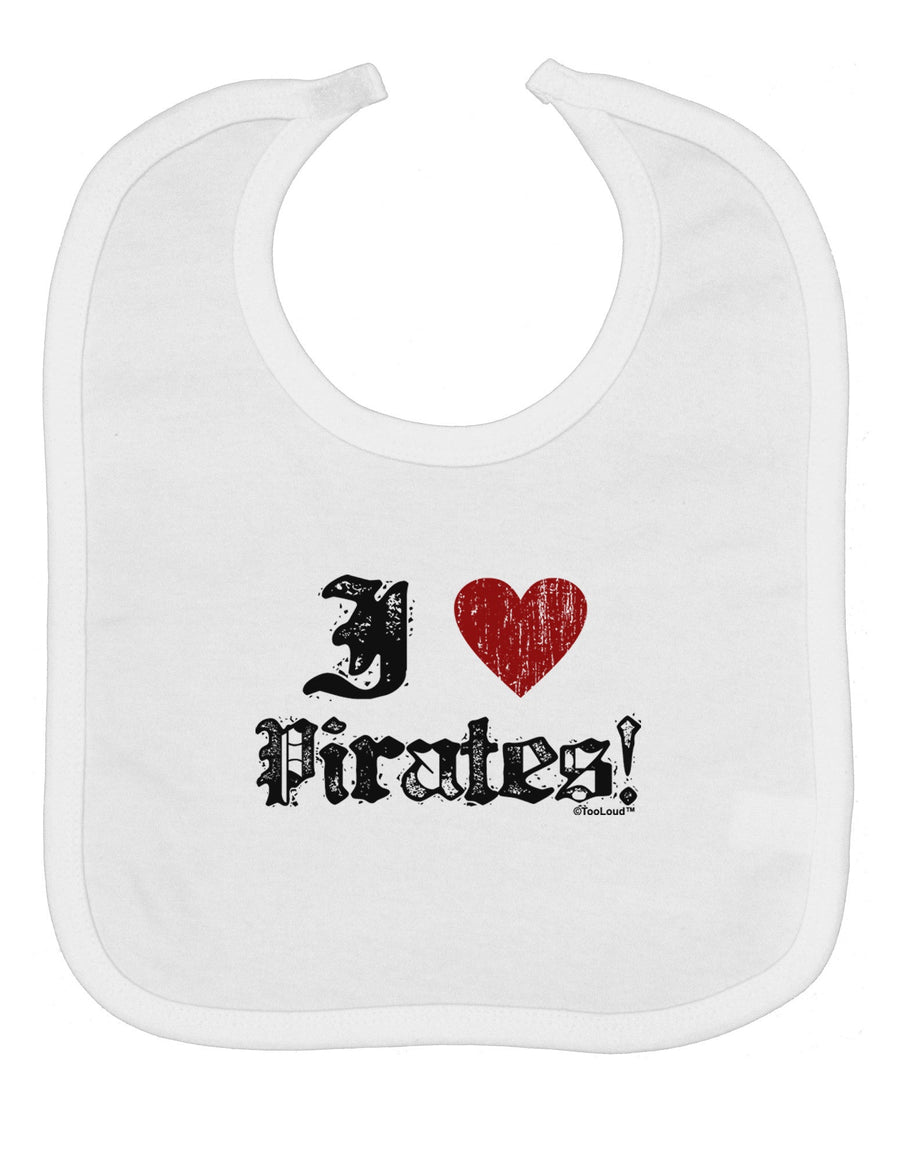 I Heart Pirates Baby Bib