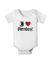 I Heart Pirates Baby Romper Bodysuit-Baby Romper-TooLoud-White-06-Months-Davson Sales