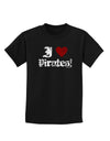 I Heart Pirates Childrens Dark T-Shirt-Childrens T-Shirt-TooLoud-Black-X-Small-Davson Sales