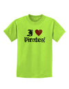 I Heart Pirates Childrens T-Shirt-Childrens T-Shirt-TooLoud-Lime-Green-X-Small-Davson Sales