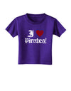 I Heart Pirates Toddler T-Shirt Dark-Toddler T-Shirt-TooLoud-Purple-2T-Davson Sales